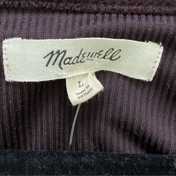 Madewell corduroy tie front faux wrap top size L - Picture 10 of 10